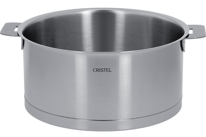 Sett med 3 Cristel Strate Amovable kasseroller i 18/10 rustfritt stål - 16, 18 og 20 cm