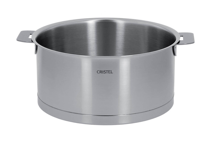 Set of 3 Cristel Strate Amovable saucepans in 18/10 stainless steel + 1 Zenith handle