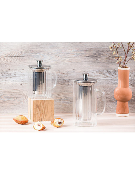 Tetera Cristel Breakfast 0,8L de vidrio borosilicato con filtro extraíble