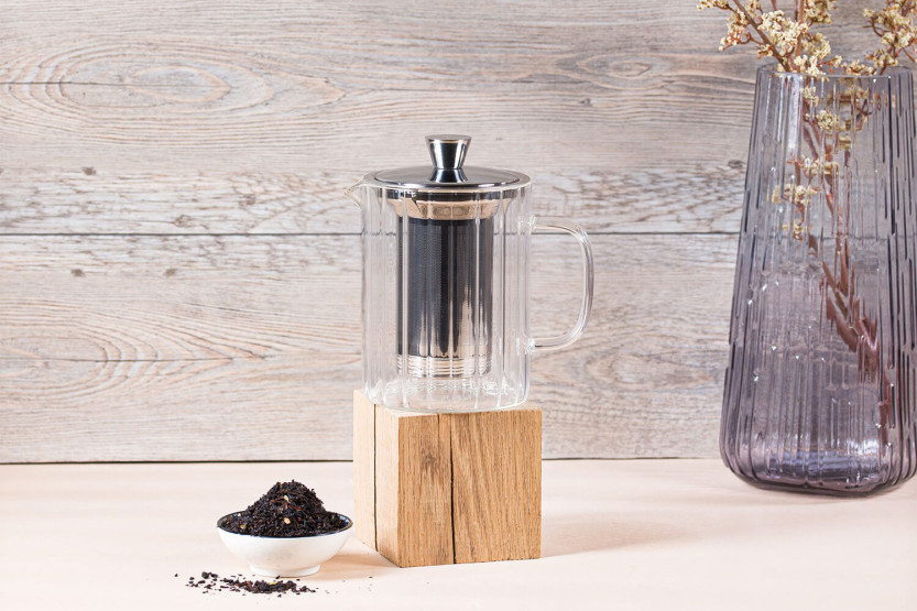 Teiera in vetro borosilicato Cristel Breakfast 0,8L con filtro estraibile