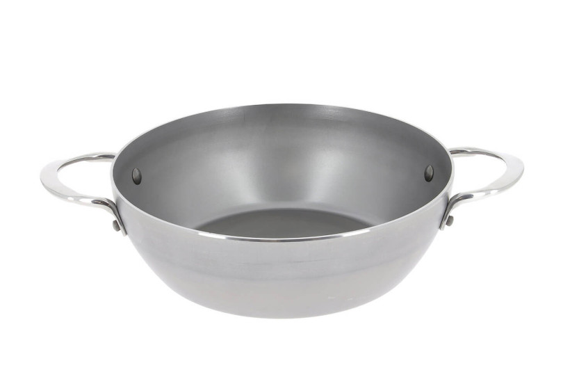 De Buyer Mineral B böjd sauteuse i järn med 2 handtag