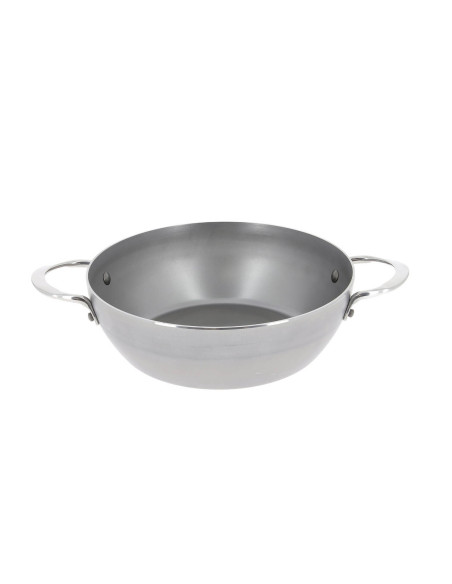 Caçarola de ferro curvo De Buyer Mineral B com 2 pegas
