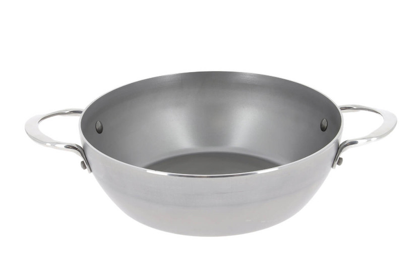 Caçarola de ferro curvo De Buyer Mineral B com 2 pegas