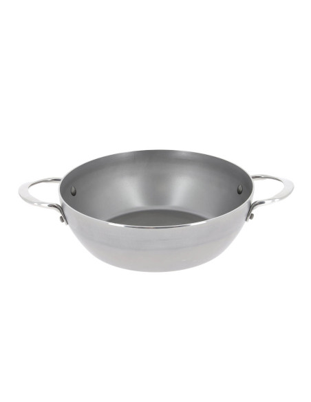 De Buyer Mineral B böjd sauteuse i järn med 2 handtag
