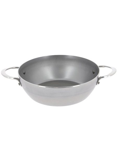 Caçarola de ferro curvo De Buyer Mineral B com 2 pegas