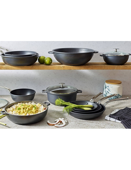 Wok de aluminio fundido De Buyer Choc Extreme ø32cm con 2 asas