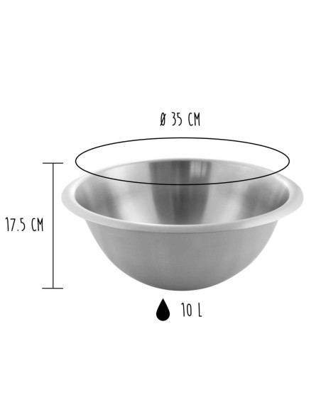 Cul de poule professionale Matfer 100% acciaio inox - Diametro 35cm