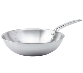 De Buyer Alchimy 32cm 3-lagers wok i 18/10 rostfritt stål