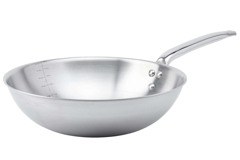 Wok De Buyer Alchimy 32cm 3 camadas em aço inoxidável 18/10