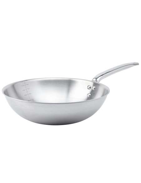 De Buyer Alchimy 32cm 3-kerroksinen 18/10 ruostumattomasta teräksestä valmistettu vokki