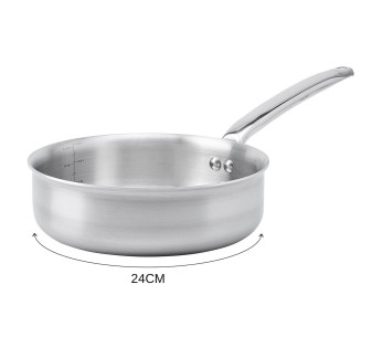 Sartén recta De Buyer Alchimy de acero inoxidable 18/10 multicapa de 3 capas