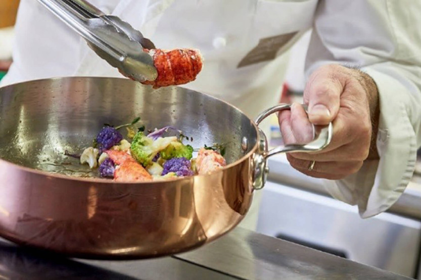 De Buyer Prima Matera rostfritt stål koppar långt halsband med handtag av rostfritt stål och lock