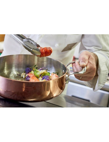 De Buyer Prima Matera rostfritt stål koppar långt halsband med handtag av rostfritt stål och lock