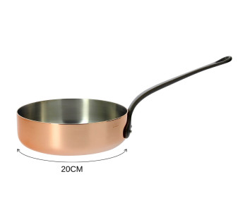 De Buyer Inocuivre rechte koperen sauteerpan met gietijzeren handvat 2
