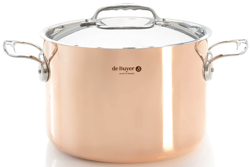 De Buyer Prima Matera, panela de indução de 24 cm em cobre e aço inoxidável com tampa