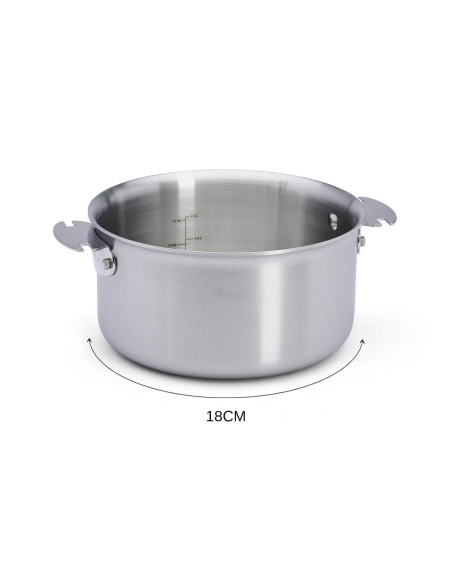 Cacerola extraíble De Buyer Alchimy Loqy de acero inoxidable 18/10 multicapa