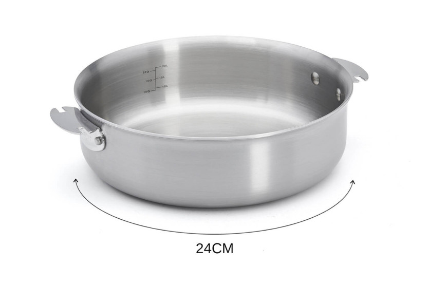 De Buyer Alchimy Loqy padella estraibile diritta in acciaio inox 18/10 multistrato