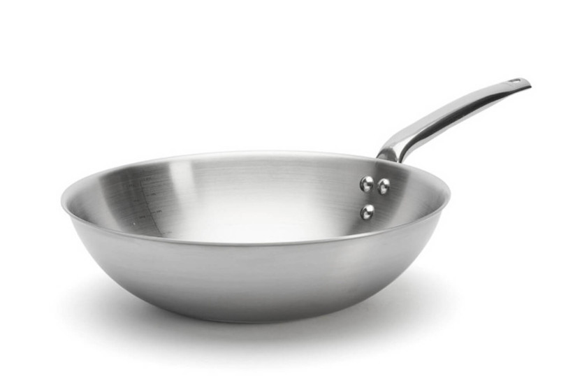 De Buyer Alchimy 28 cm 3-lags wok i 18/10 rustfrit stål
