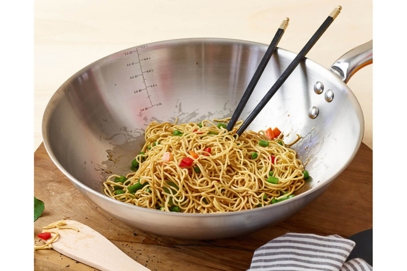 De Buyer Alchimy 28 cm 3-lags wok i 18/10 rustfrit stål
