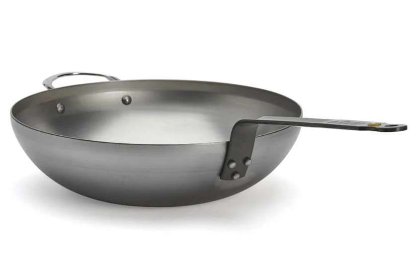 De Buyer Mineral B ø32cm kaareva rautawok kahvalla