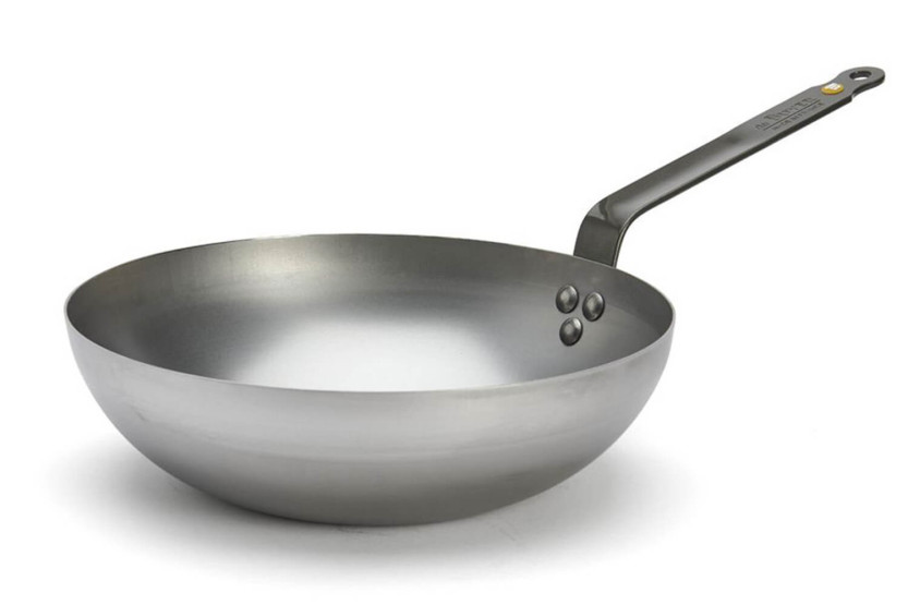 Wok de ferro curvo De Buyer Mineral B ø28cm