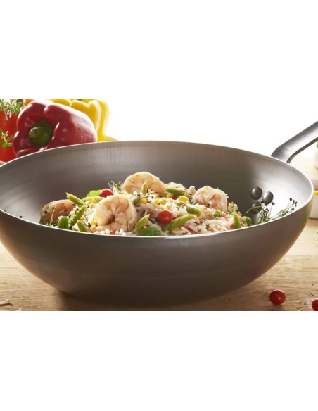 De Buyer Mineral B wok de hierro curvado ø28cm