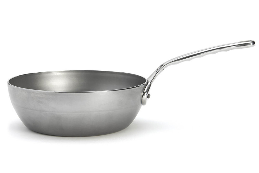 Sauteuse paysanne De Buyer Mineral B Pro 24cm en acero con mango de acero inoxidable fundido