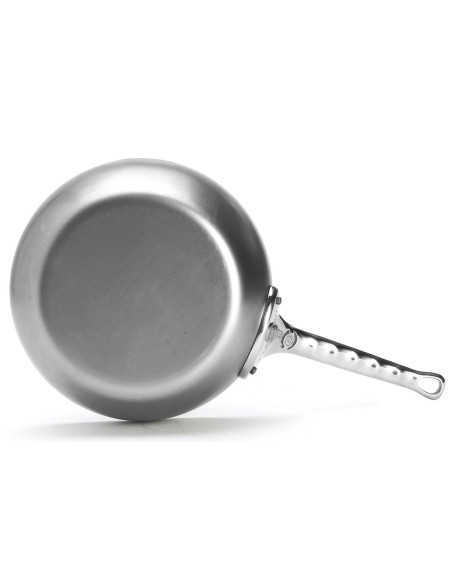 Sauteuse paysanne De Buyer Mineral B Pro 24cm in staal met gegoten roestvrij stalen handvat