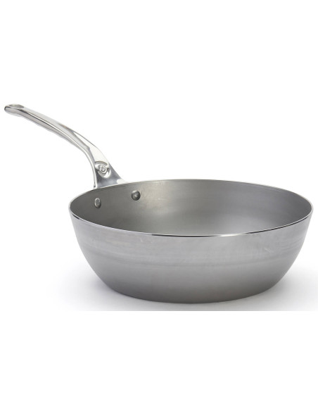 Sauteuse paysanne De Buyer Mineral B Pro 28cm i stål med handtag i gjutet rostfritt stål