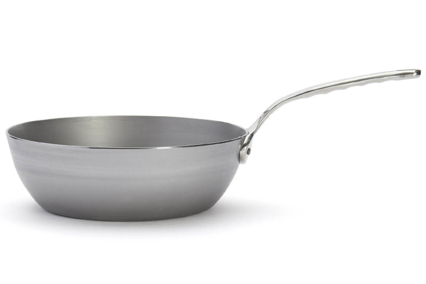 Sauteuse paysanne De Buyer Mineral B Pro 28cm in staal en gegoten roestvrij stalen handvat