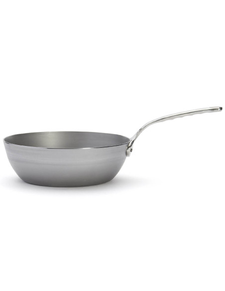 Sauteuse paysanne De Bu yer Mineral B Pro 28cm in steel with cast stainless steel handle