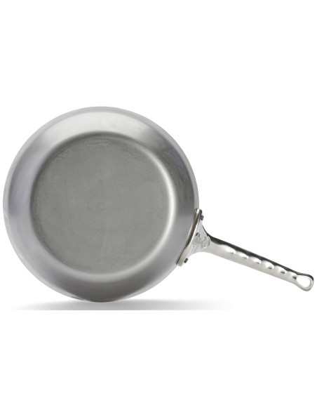 Sauteuse paysanne De Buyer Mineral B Pro 28cm in staal en gegoten roestvrij stalen handvat