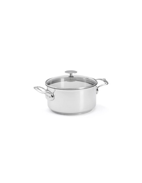 Caçarola de aço inoxidável De Buyer Milady 20cm com tampa