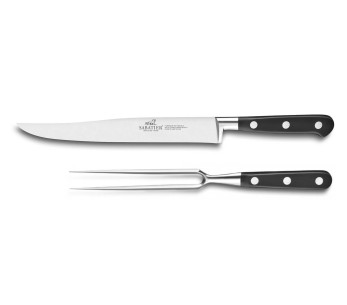 SABATIER Ideal 100 % fransk smidd sett i rustfritt stål 1 kniv + 1 gaffel 2