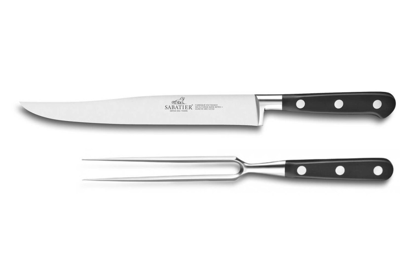 SABATIER Ideal 100% Frans gesmeed roestvrij staal set 1 mes + 1 vork