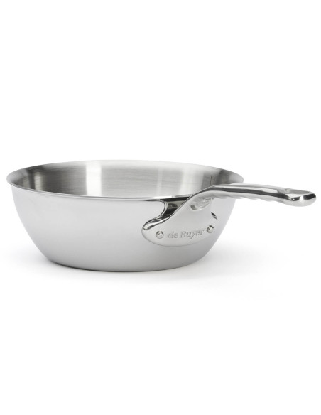 De Buyer Affinity 5-laags roestvrijstalen bolle sauteerpan