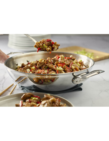 Wok de aço inoxidável de 32 cm com 5 camadas De Buyer Affinity