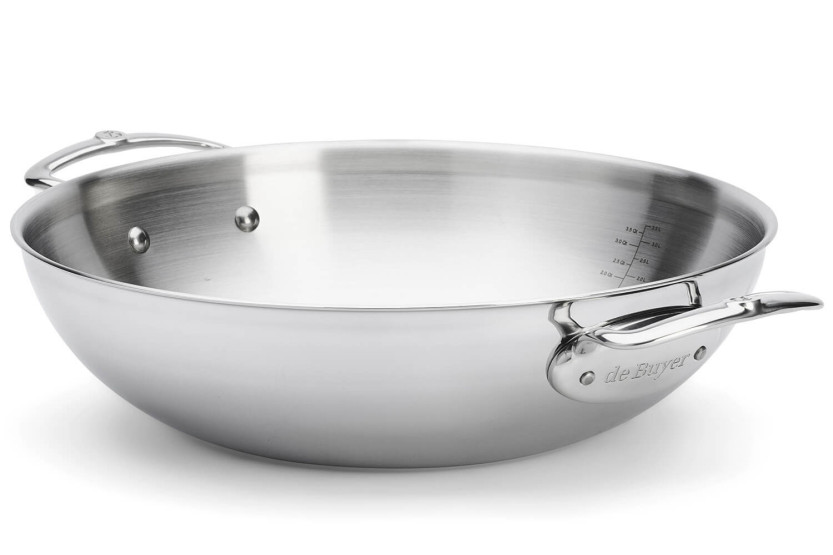Wok de acero inoxidable De Buyer Affinity 32cm 5 capas