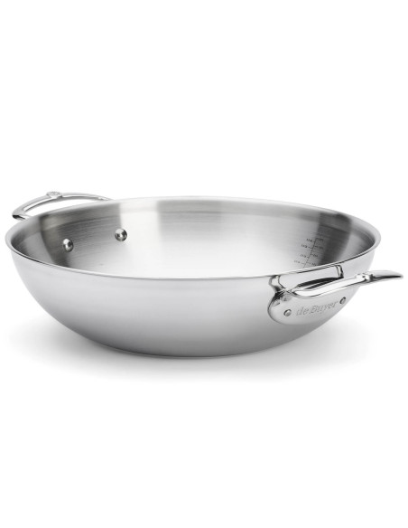 Wok De Bu yer Affinity 32cm in stainless steel 5 ply