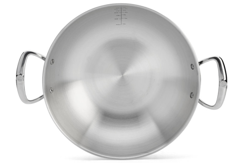 Wok De Bu yer Affinity 32cm in stainless steel 5 ply