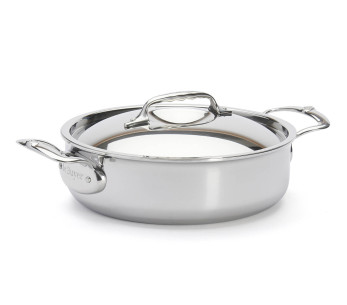 De Buyer Affinity 5-kertainen ruostumattomasta teräksestä valmistettu paistinpannu kannella varustettuna 2