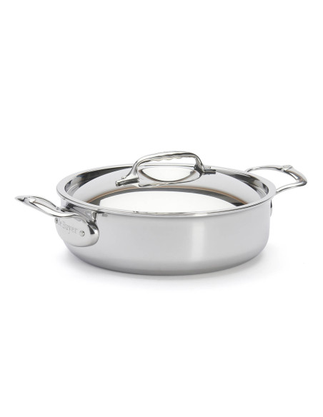 De Buyer Affinity 5-lagers sauteuse i rostfritt stål med lock