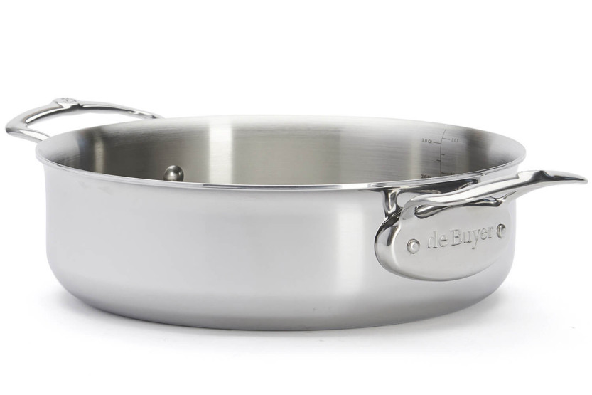 De Buyer Affinity 5-lagers sauteuse i rostfritt stål med lock