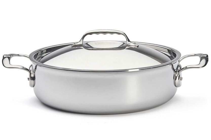 De Buyer Affinity 5-lagers sauteuse i rostfritt stål med lock