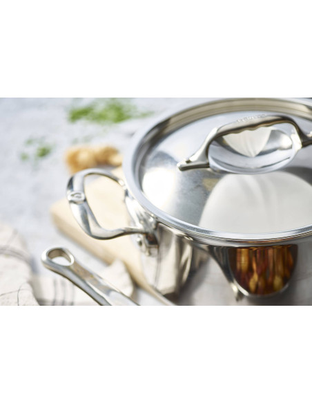 Casseruola De Buyer Affinity a 5 strati in acciaio inox con coperchio