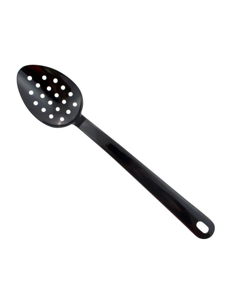 Colher de servir perfurada Exoglass® MATFER preta profissional 34cm