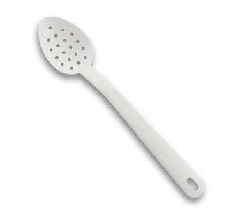 Exoglass® MATFER profesjonell hvit perforert serveringsskje 34 cm