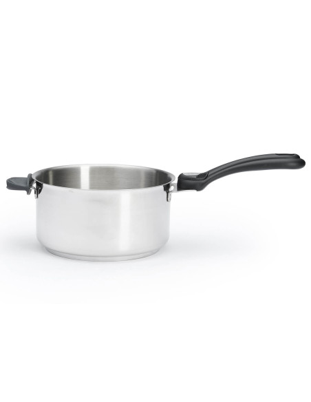 Set of 4 De Buyer Milady Twisty stainless steel saucepans + 1 handle + 2 handles