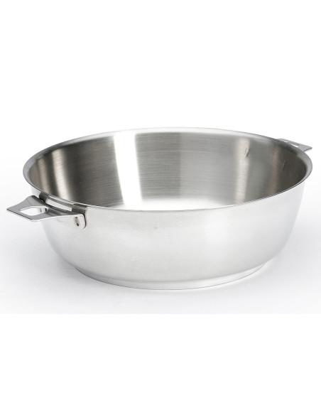 Padella convessa in acciaio inox da 24 cm De Buyer Milady Twisty