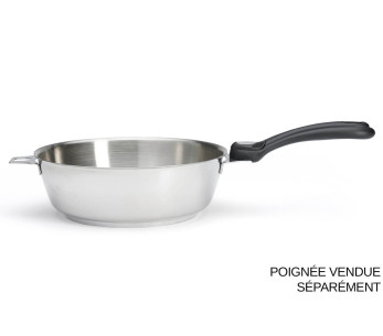 Frigideira convexa para saltear De Buyer Milady Twisty 24cm em aço inoxidável 2